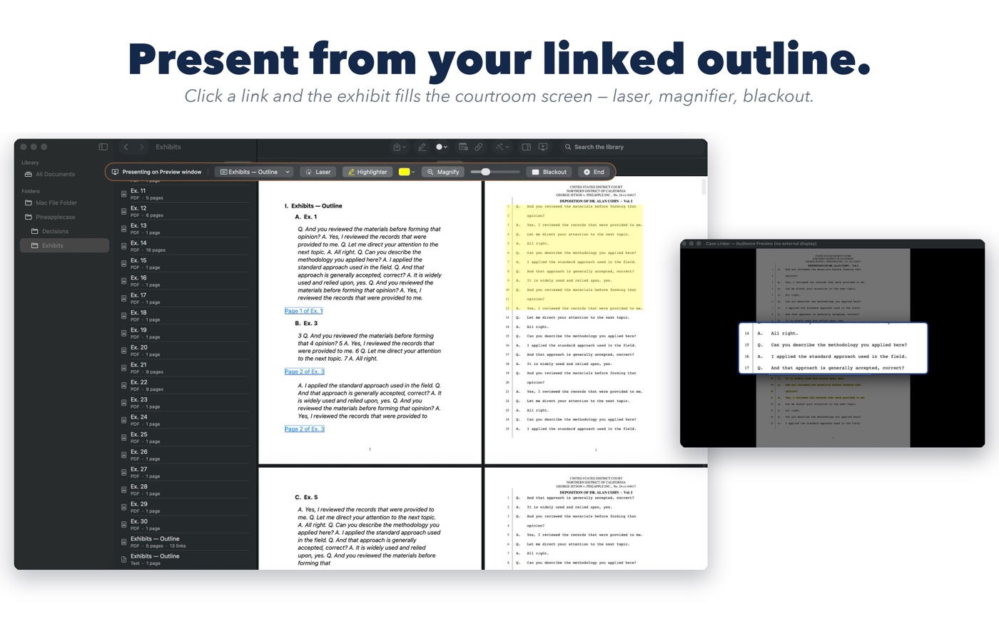 Present from your linked outline